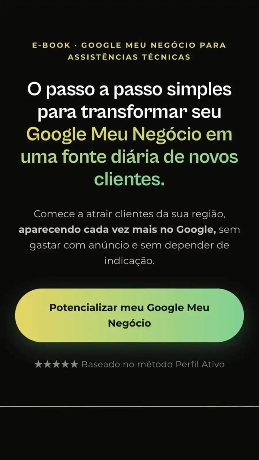 Screenshot da página (seção inicial) — Infoproduto